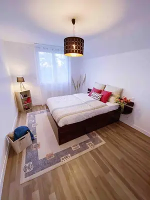Un ou plusieurs lits dans un hébergement de l'établissement Appartement au calme - T3, Ancenis, A11