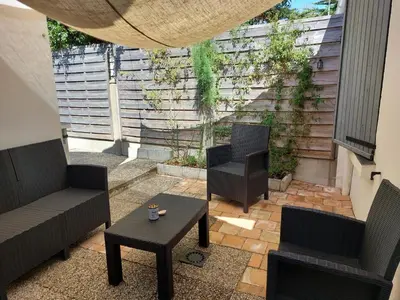 Coin salon dans l'établissement Maison 6 personnes