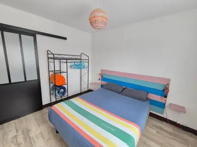 Un ou plusieurs lits dans un hébergement de l'établissement Proche Puy du Fou - Petite maison tendance loft