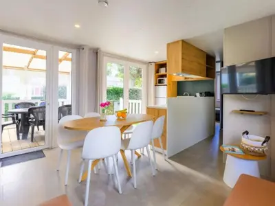 Cuisine ou kitchenette dans l'établissement Mobil-home 36m² avec Terrasse à Saint-Jean-de-Monts - API-1-52-1136