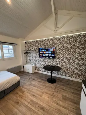 Un ou plusieurs lits dans un hébergement de l'établissement Appartement - Les Herbiers, France