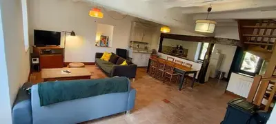 Cuisine ou kitchenette dans l'établissement Petit coin de paradis