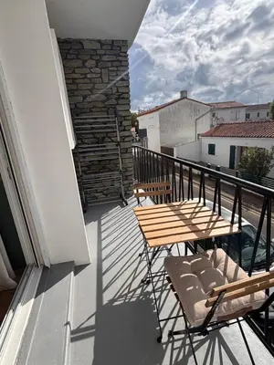 Balcon ou terrasse dans l'établissement Charmant T2 entre Plage & Forêt