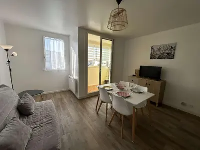 Coin salon dans l'établissement SH110-066 - Appart 2 pièces 4 couchages SAINT HILAIRE DE RIEZ