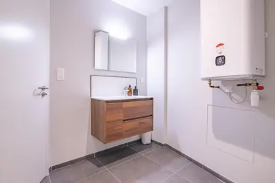 Salle de bains dans l'établissement Le Balcon de la Barbinière
