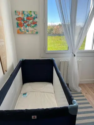 Un ou plusieurs lits dans un hébergement de l'établissement Maison 3 CH - plein pied - jardin clos - 5' plage