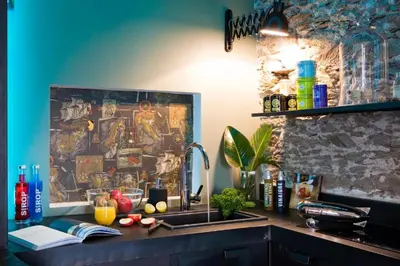 Cuisine ou kitchenette dans l'établissement Sur les pas de Jules Verne