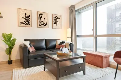 Coin salon dans l'établissement L'Interlude Nantais Appartement proche centre ville