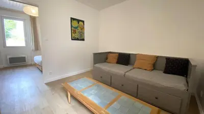 Coin salon dans l'établissement Maisonnette duplex