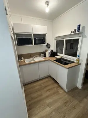 Cuisine ou kitchenette dans l'établissement Appartement Pornic plage Noëveillard à pied