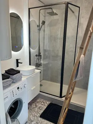 Salle de bains dans l'établissement Bright apartment