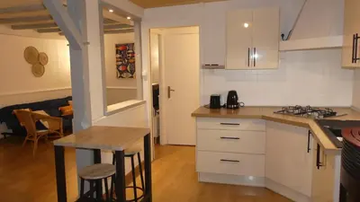 Cuisine ou kitchenette dans l'établissement Grand T2 entièrement rénové entre Angers et Cholet