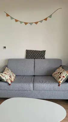 Coin salon dans l'établissement Apartment close to everything