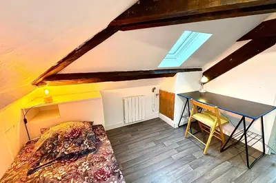 Un ou plusieurs lits dans un hébergement de l'établissement Appartement lumineux idéal pour 4 à Nantes