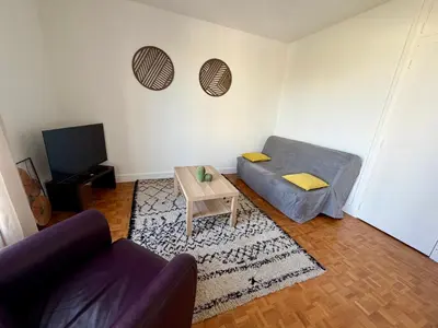 Coin salon dans l'établissement Apartment with exceptional views