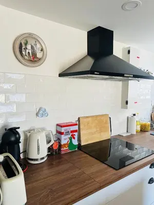Cuisine ou kitchenette dans l'établissement Maisonnette de ville