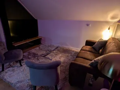 Coin salon dans l'établissement Le Loft - Résidence Chez Gally à Angers