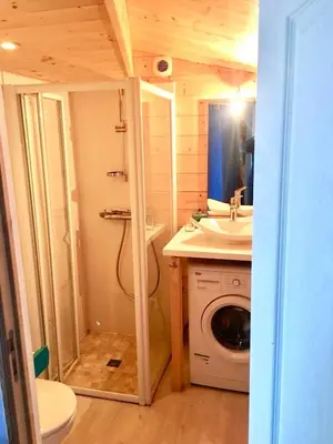 Salle de bains dans l'établissement Villa Caprice des vents