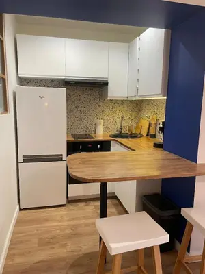 Cuisine ou kitchenette dans l'établissement Beautiful Angevin apartment