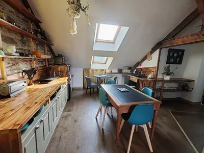 Cuisine ou kitchenette dans l'établissement La Cour Nantaise - T3 calme, proche centre
