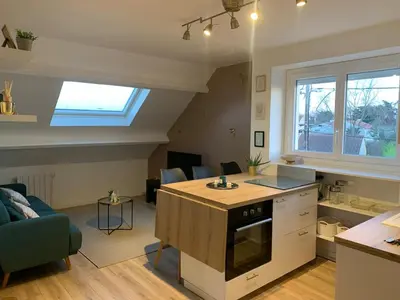 Cuisine ou kitchenette dans l'établissement Appartement T2 cosy aux portes de Nantes