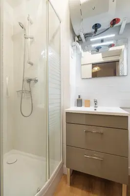 Salle de bains dans l'établissement Studio paisible au coeur de Nantes