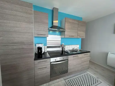 Cuisine ou kitchenette dans l'établissement SJ060-035 - Appart Studio cabine 4 couchages SAINT JEAN DE MONTS
