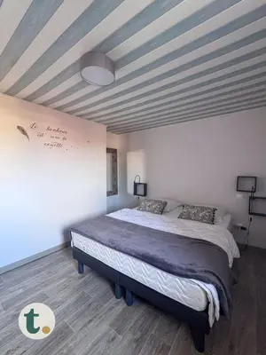 Un ou plusieurs lits dans un hébergement de l'établissement Tranquiloue - Gite de l'Ange - 12min du Puy du Fou