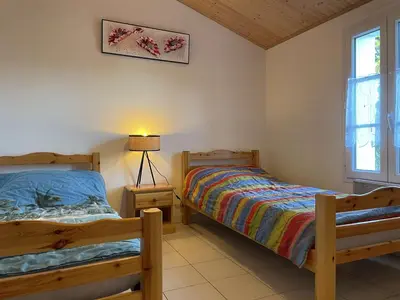 Un ou plusieurs lits dans un hébergement de l'établissement NO100-006 Mais 3 pièces - 4 couchages NOIRMOUTIER EN L'ILE