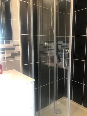 Salle de bains dans l'établissement Studio en fond de jardin