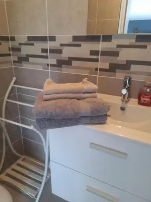 Salle de bains dans l'établissement Studio en fond de jardin