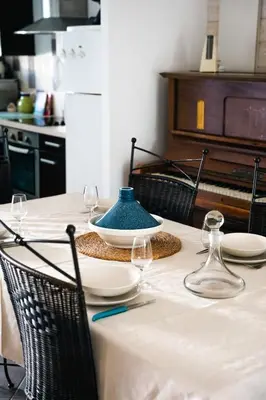 Cuisine ou kitchenette dans l'établissement Maison cosy 2 chambres avec piscine proche mer golf Pornic