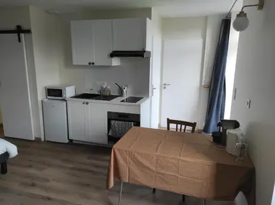 Cuisine ou kitchenette dans l'établissement Le chouette studio