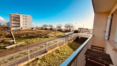 Balcon ou terrasse dans l'établissement Appartement de l'Océan, calme et proximité