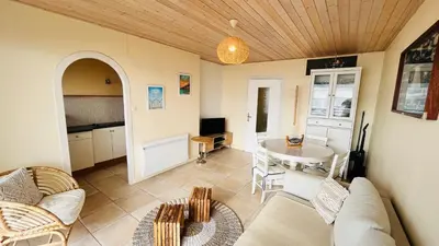 Télévision ou salle de divertissement dans l'établissement Océan immersif, appartement du front de mer