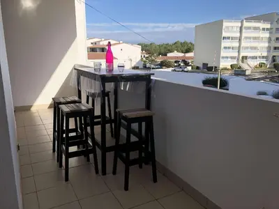 Balcon ou terrasse dans l'établissement SH020-025 - Appartement 2 pièces 4 couchages SAINT HILAIRE DE RIEZ