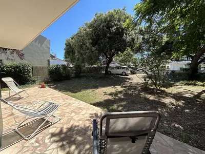 Jardin de l'établissement SJ000-033 - Mais 2 pièces - 2 à 3 couchages - SAINT JEAN DE MONTS