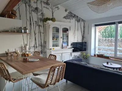 Coin salon dans l'établissement Le Citrus - Séjour cosy en plein centre historique