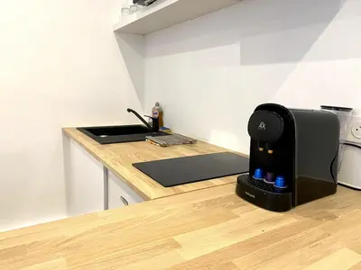 Cuisine ou kitchenette dans l'établissement T2 au calme proche Talensac et Centre Ville