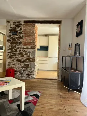 Cuisine ou kitchenette dans l'établissement La Madeleine