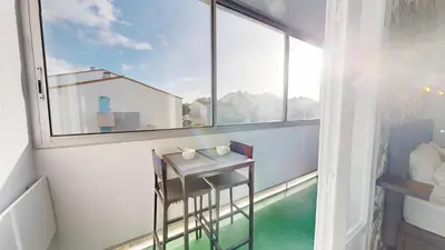 Balcon ou terrasse dans l'établissement Le Grain de Sel
