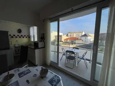 Balcon ou terrasse dans l'établissement SJ410-004 - Appart Studio alcôve 4 couchages SAINT JEAN DE MONTS
