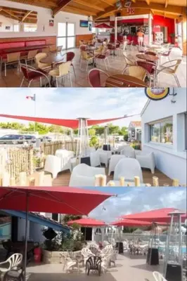Restaurant ou autre lieu de restauration dans l'établissement Mobile home Sol a gogo