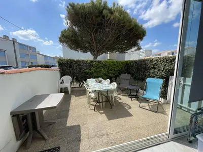 Balcon ou terrasse dans l'établissement SH210-06A - Appartement studio 4 couchages - Saint Hilaire de Riez