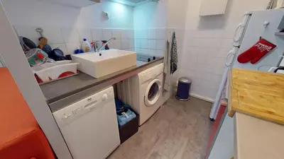 Cuisine ou kitchenette dans l'établissement Evasion Marine