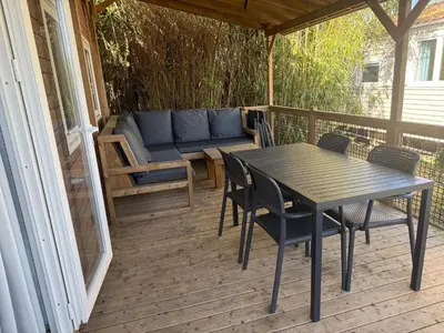 Terrasse ou espace extérieur de l'établissement Mobile-home 33 Clarys