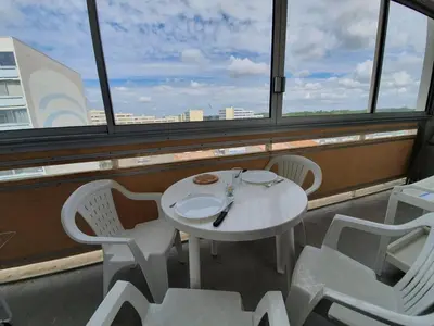 Balcon ou terrasse dans l'établissement SH180-032 - Appart studio 4 couchages - SAINT HILAIRE DE RIEZ