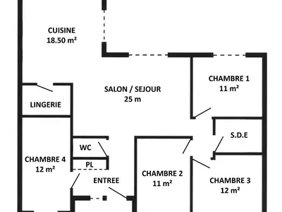 Plan de l'établissement Maison calme proche plages St Nazaire avec WiFi et parking - FR-1-306-1330