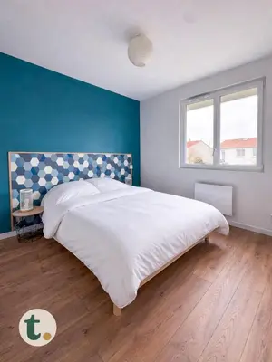 Un ou plusieurs lits dans un hébergement de l'établissement Tranquiloue - Appart tendance 18min du Puy du Fou