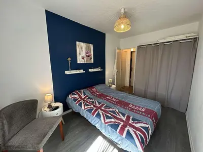 Un ou plusieurs lits dans un hébergement de l'établissement SH020-022 - Appart 2 pièces 4 couchage- SAINT HILAIRE DE RIEZ